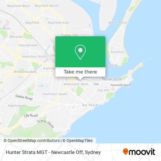 Mapa Hunter Strata MGT - Newcastle Off