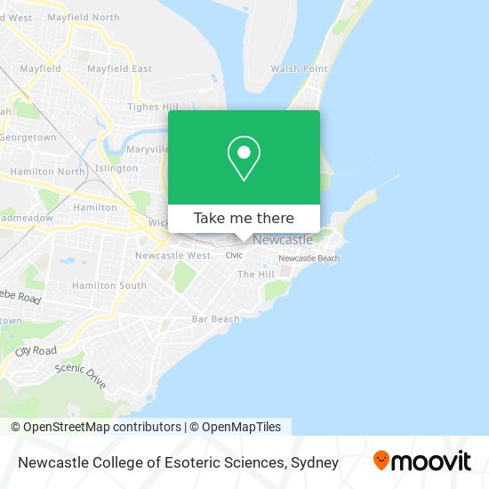 Newcastle College of Esoteric Sciences map