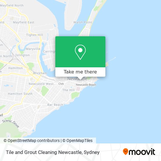 Tile and Grout Cleaning Newcastle map