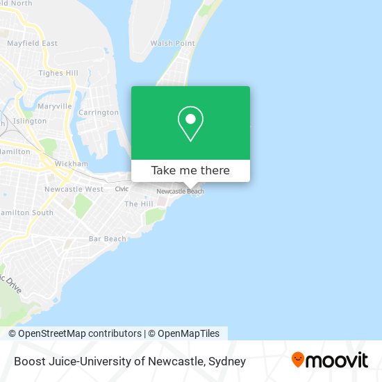 Mapa Boost Juice-University of Newcastle