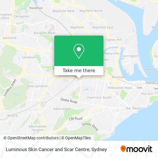 Luminous Skin Cancer and Scar Centre map