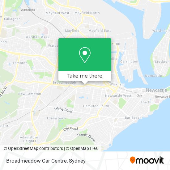 Mapa Broadmeadow Car Centre