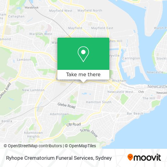 Ryhope Crematorium Funeral Services map