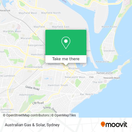 Mapa Australian Gas & Solar