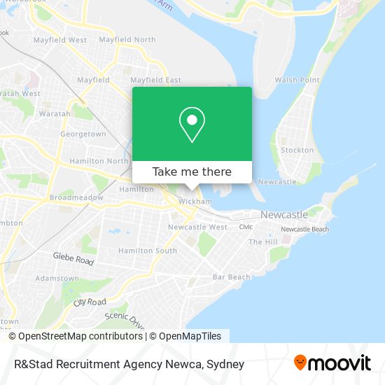 Mapa R&Stad Recruitment Agency Newca