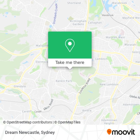 Dream Newcastle map