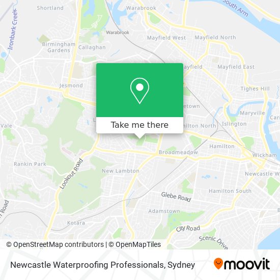 Newcastle Waterproofing Professionals map