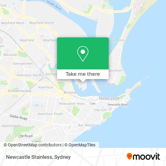 Mapa Newcastle Stainless