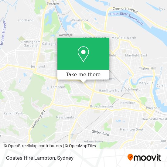 Mapa Coates Hire Lambton