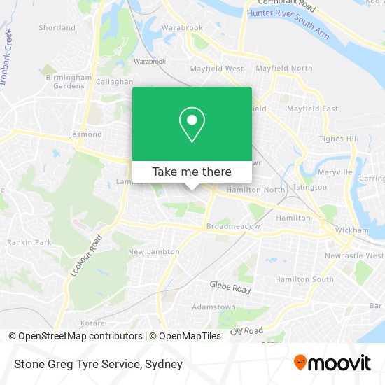Stone Greg Tyre Service map