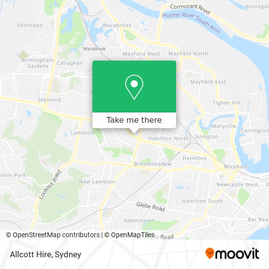 Allcott Hire map