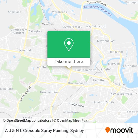 A J & N L Crosdale Spray Painting map