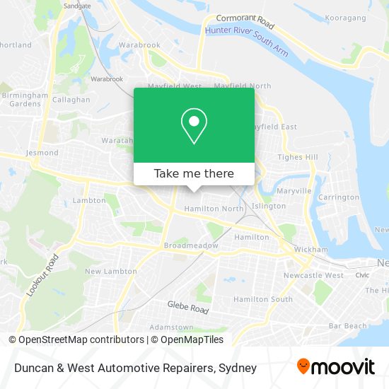 Mapa Duncan & West Automotive Repairers