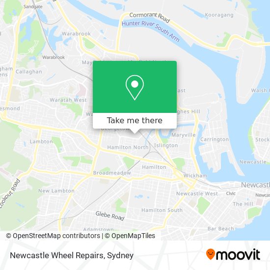 Mapa Newcastle Wheel Repairs