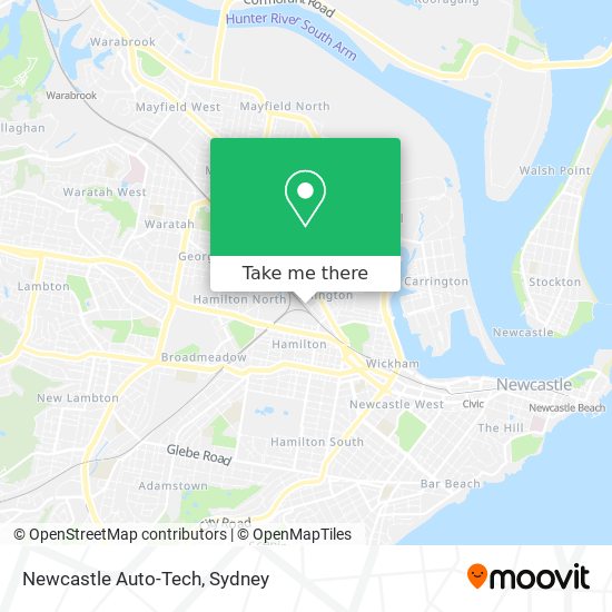 Newcastle Auto-Tech map