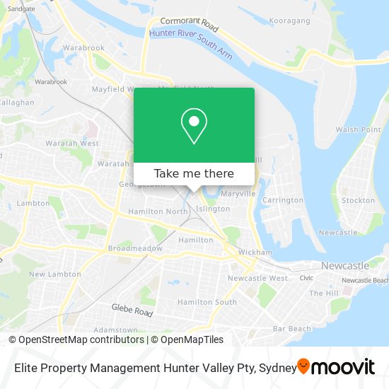 Elite Property Management Hunter Valley Pty map