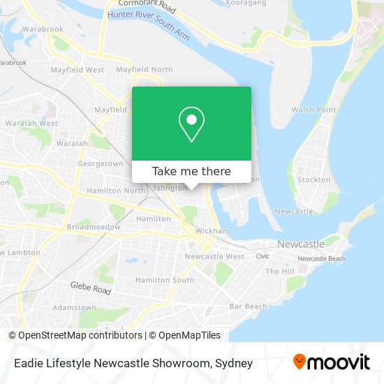 Eadie Lifestyle Newcastle Showroom map
