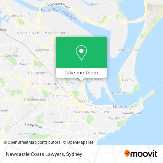 Newcastle Costs Lawyers map