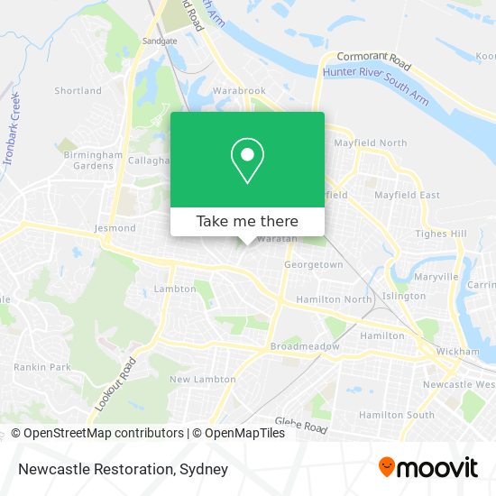 Mapa Newcastle Restoration