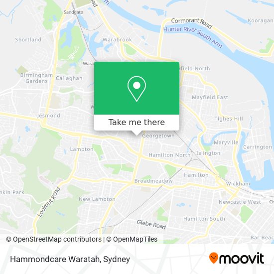 Hammondcare Waratah map