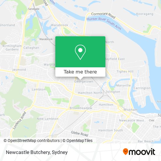 Mapa Newcastle Butchery