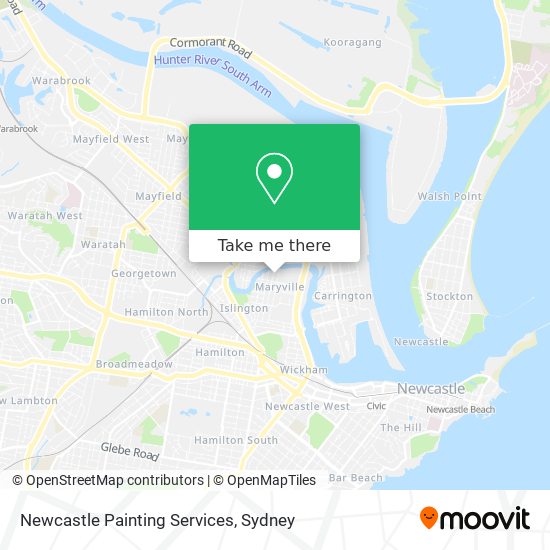 Newcastle Painting Services map