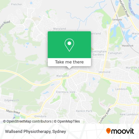 Wallsend Physiotherapy map
