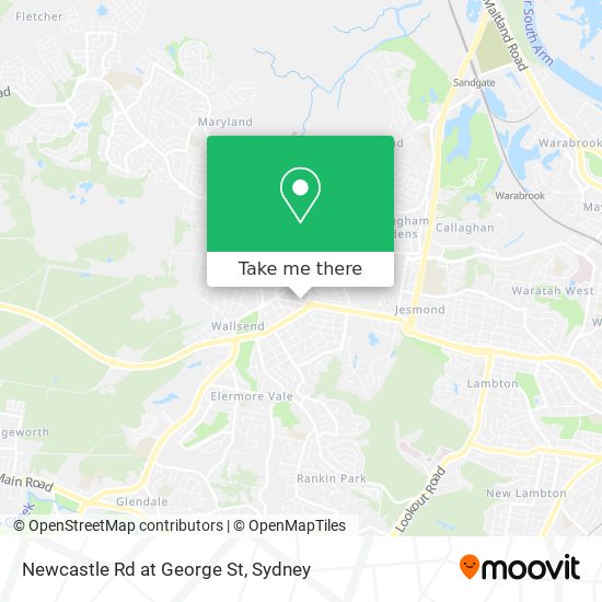 Newcastle Rd at George St map