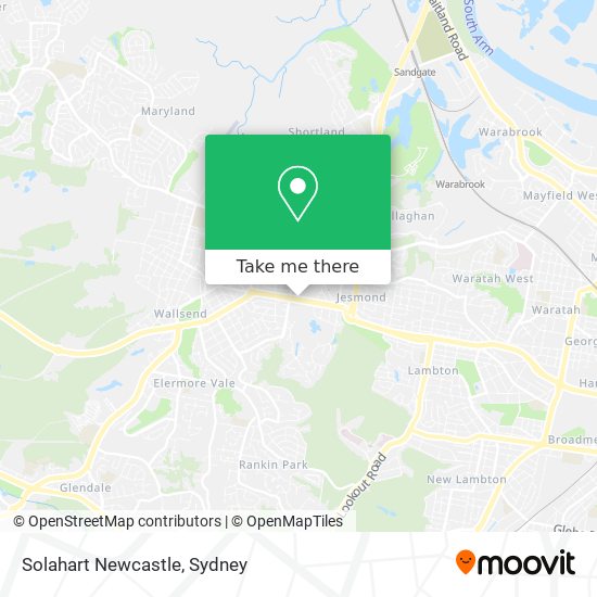 Solahart Newcastle map