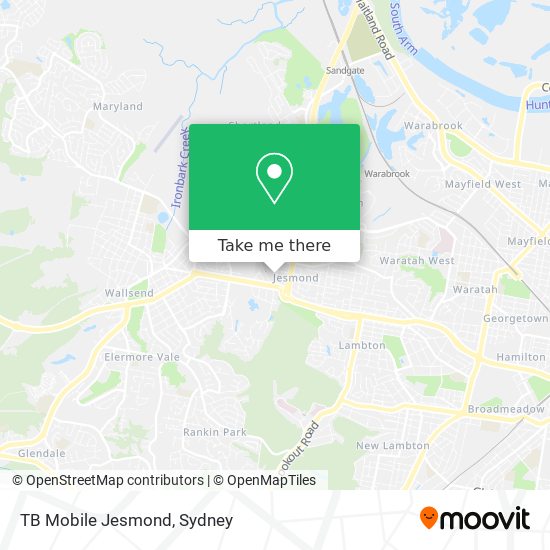 Mapa TB Mobile Jesmond