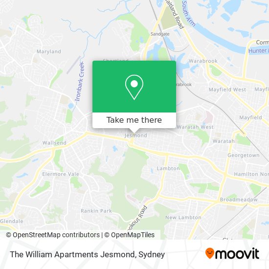 The William Apartments Jesmond map