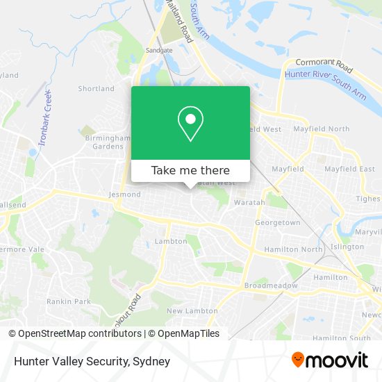 Mapa Hunter Valley Security