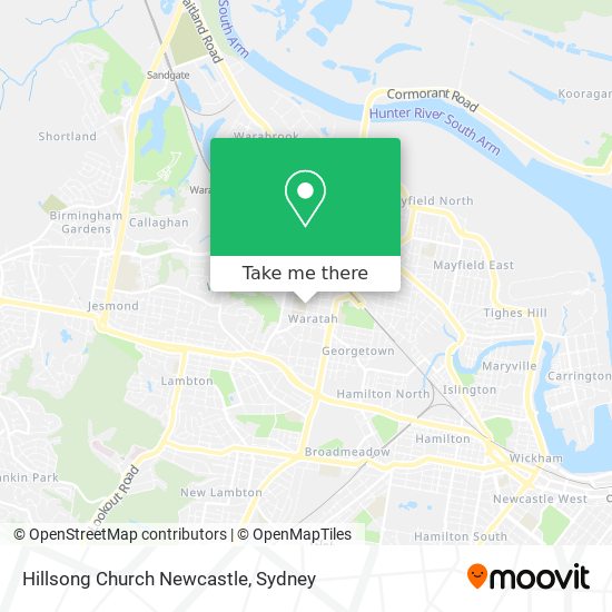 Hillsong Church Newcastle map