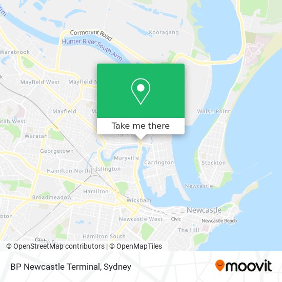 BP Newcastle Terminal map