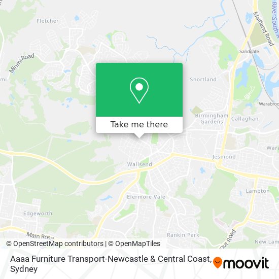 Aaaa Furniture Transport-Newcastle & Central Coast map