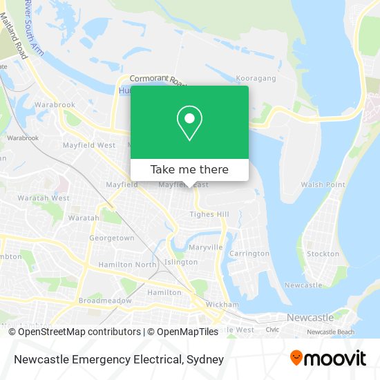 Newcastle Emergency Electrical map