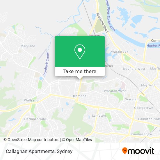Callaghan Apartments map