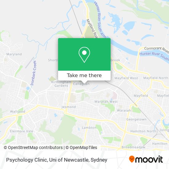 Psychology Clinic, Uni of Newcastle map