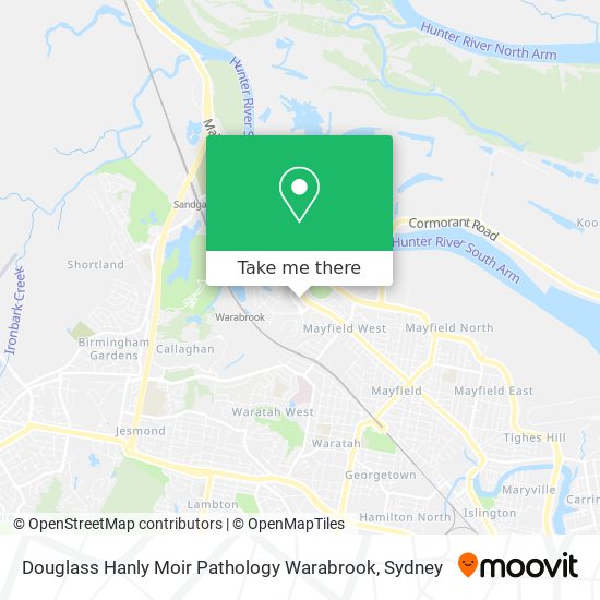 Mapa Douglass Hanly Moir Pathology Warabrook