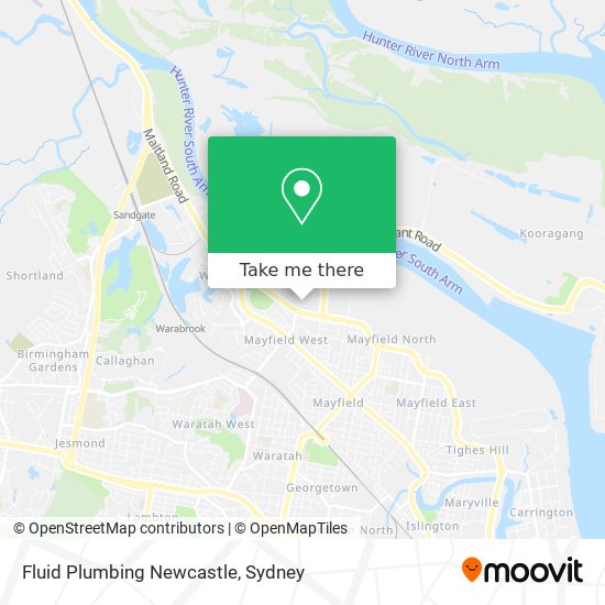 Fluid Plumbing Newcastle map