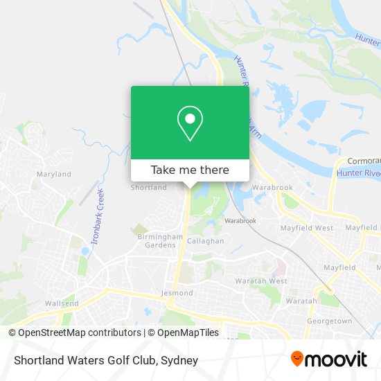 Shortland Waters Golf Club map