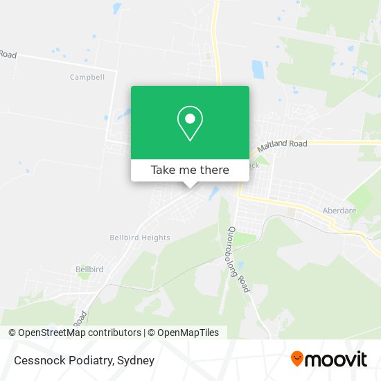 Cessnock Podiatry map