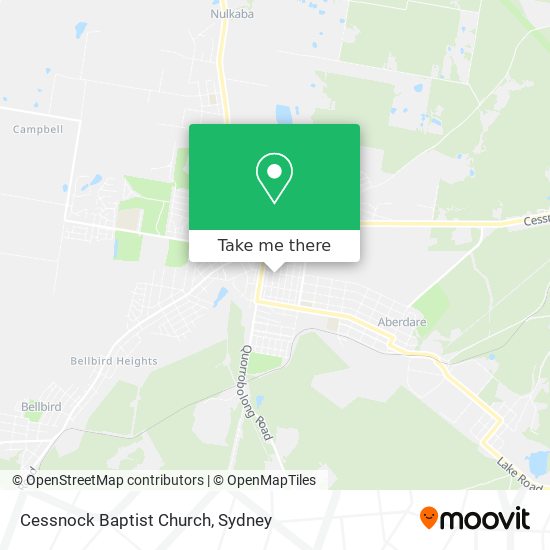 Cessnock Baptist Church map