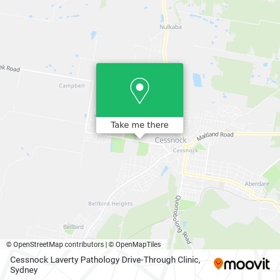 Cessnock Laverty Pathology Drive-Through Clinic map