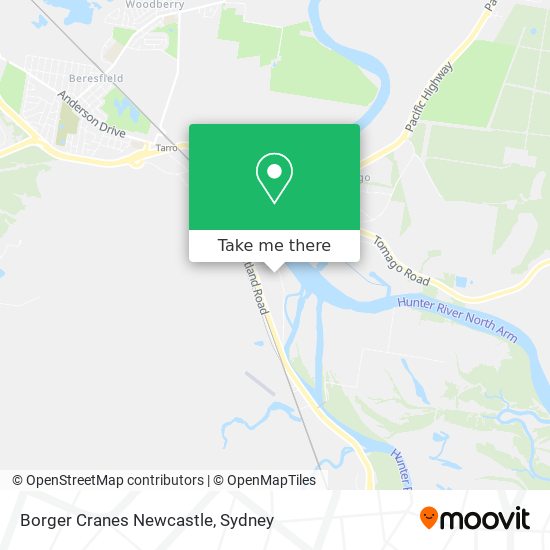 Borger Cranes Newcastle map