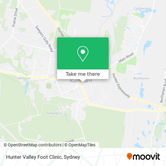 Mapa Hunter Valley Foot Clinic