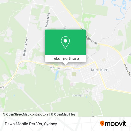 Paws Mobile Pet Vet map