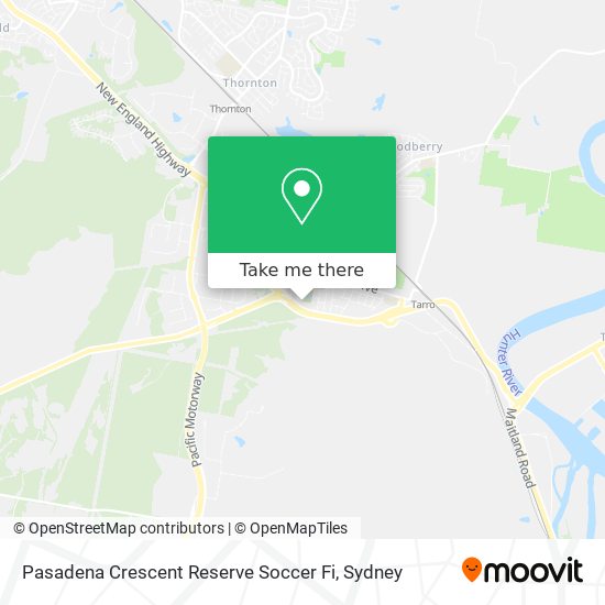 Pasadena Crescent Reserve Soccer Fi map