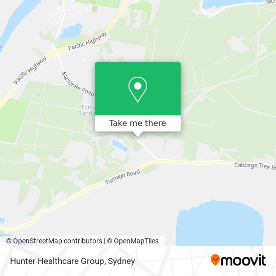 Hunter Healthcare Group map