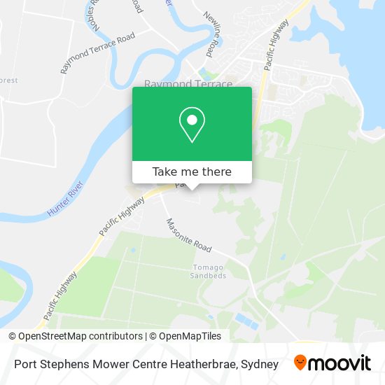 Port Stephens Mower Centre Heatherbrae map